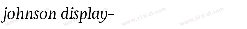 johnson display字体转换